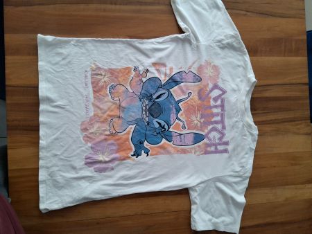 Kinder T-Shirt Disney Stitch weiss Gr. 146/152 guter Zustand