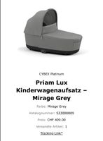 Cybex Priam Lux Carrycot Mirage Grey Used