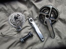 Shimano XTR Kurbelgarnitur Tretlagerlager Kassette 175mm