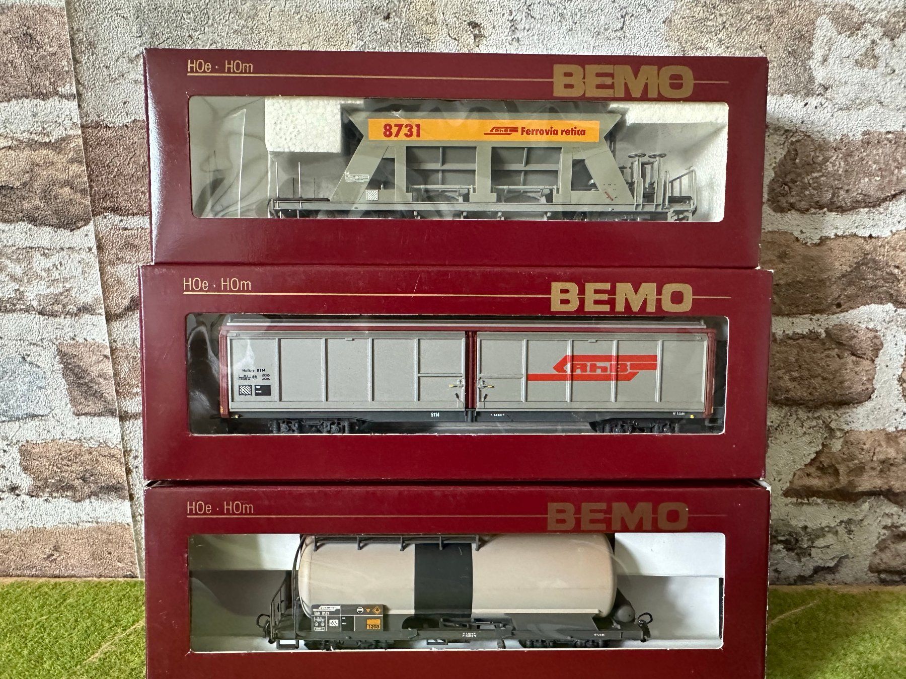 Bemo Modellini di ferrovie: Bemo RhB  3 Güterwagen – Nuovo (secondo la descrizione) da Pfaffnau venduto da Rex2603