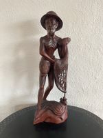 Holzfigur Fischer - guter Zustand ca. 60 cm