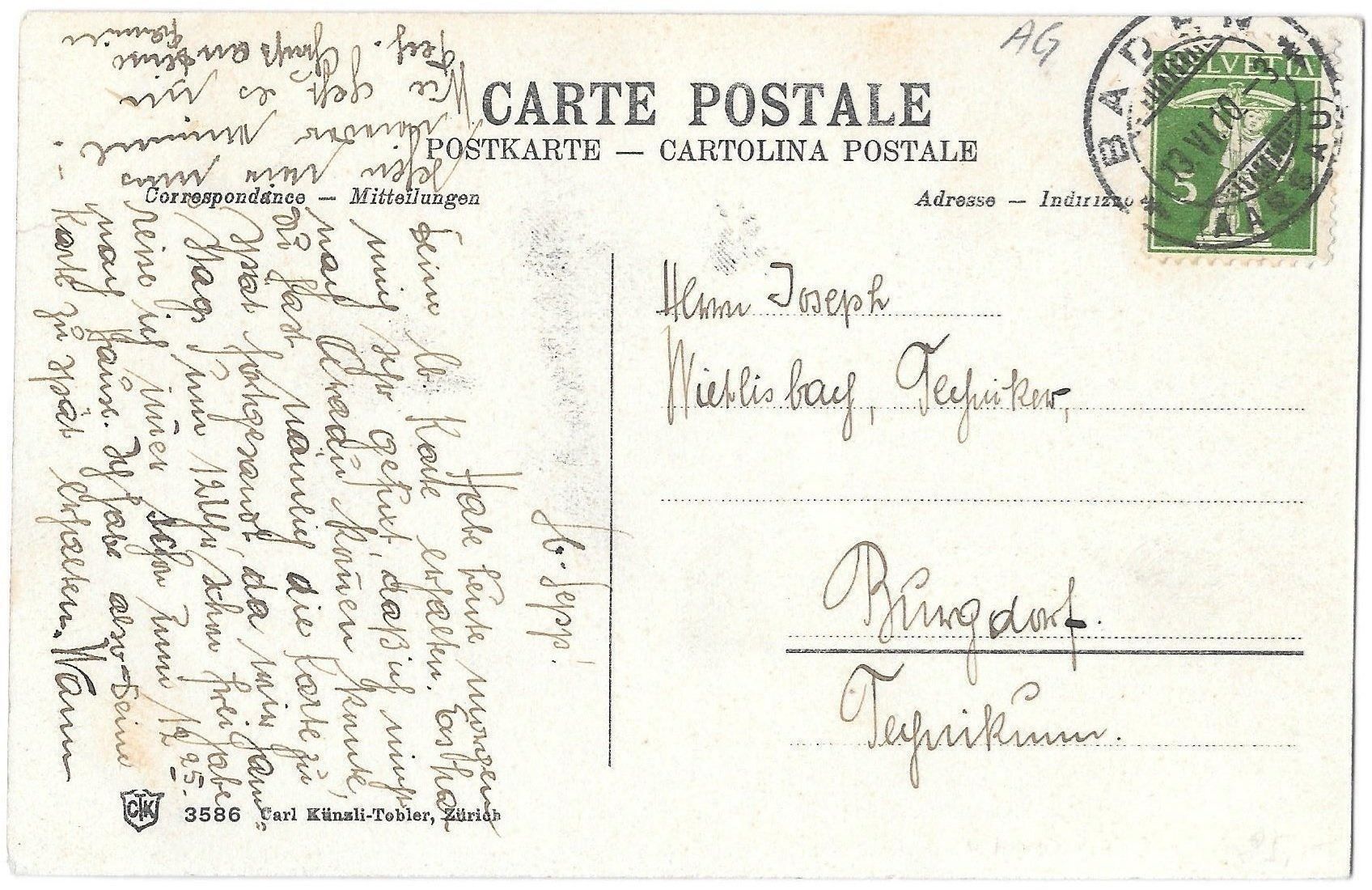 Cartoline postali: Baden Industriequartier – Usato da Olten venduto da clotaldi 1