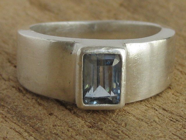 Anelli: Silber Ring massiv 925 blauer Spinell synth. Gr. 56 – Usato da Ermatingen venduto da Decovin 5