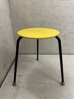 Stool metal yellow vintage 50s 💛 Hocker Metall gelb 50er