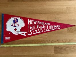 🏈 Vintage NFL Wimpel 1980er: New England Patriots (75x30cm)