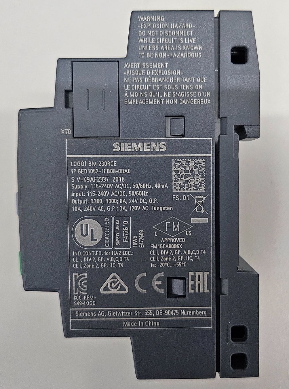 Siemens Schalter: Siemens LOGO 8 230RCE – Gebraucht aus Sils im Domleschg von  1