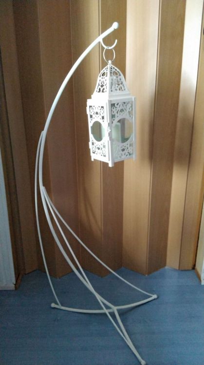 Deko Ständer mit Laterne Metall weiss (Gebraucht) in Dornach für CHF 29 ...