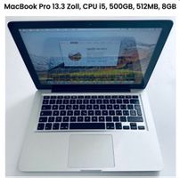 MacBook Pro 13.3 Zoll, CPU i5, 500GB, 512MB, 8GB
