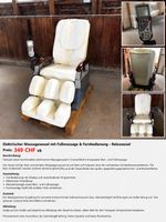 Elektrischer Massagesessel weiss mit Fernbedienung gebraucht