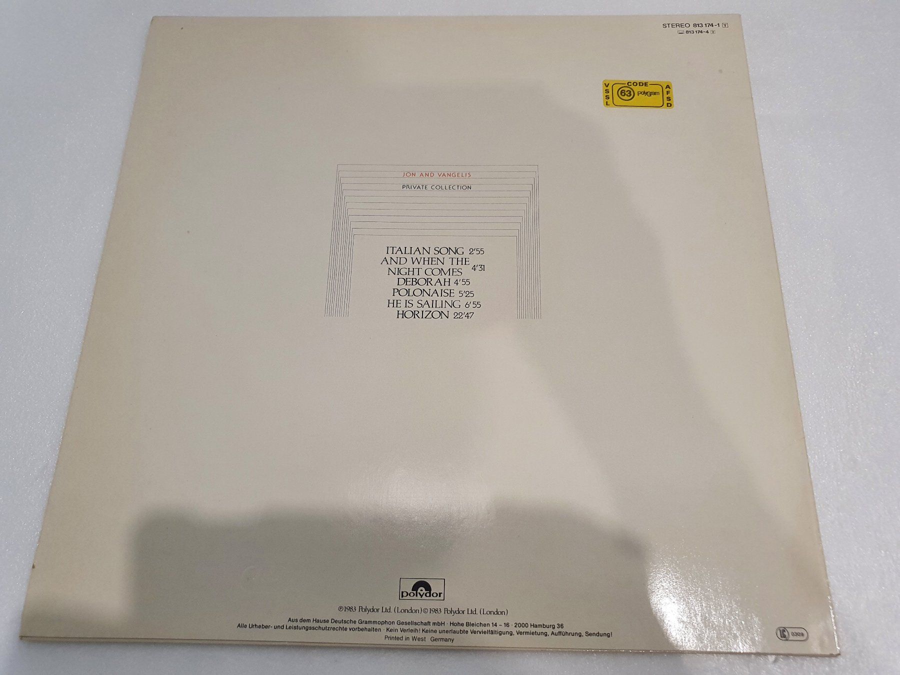 Schallplatten: Jon And Vangelis – Private Collection – Gebraucht aus Uster von Vinyl-Leidenschaft 1