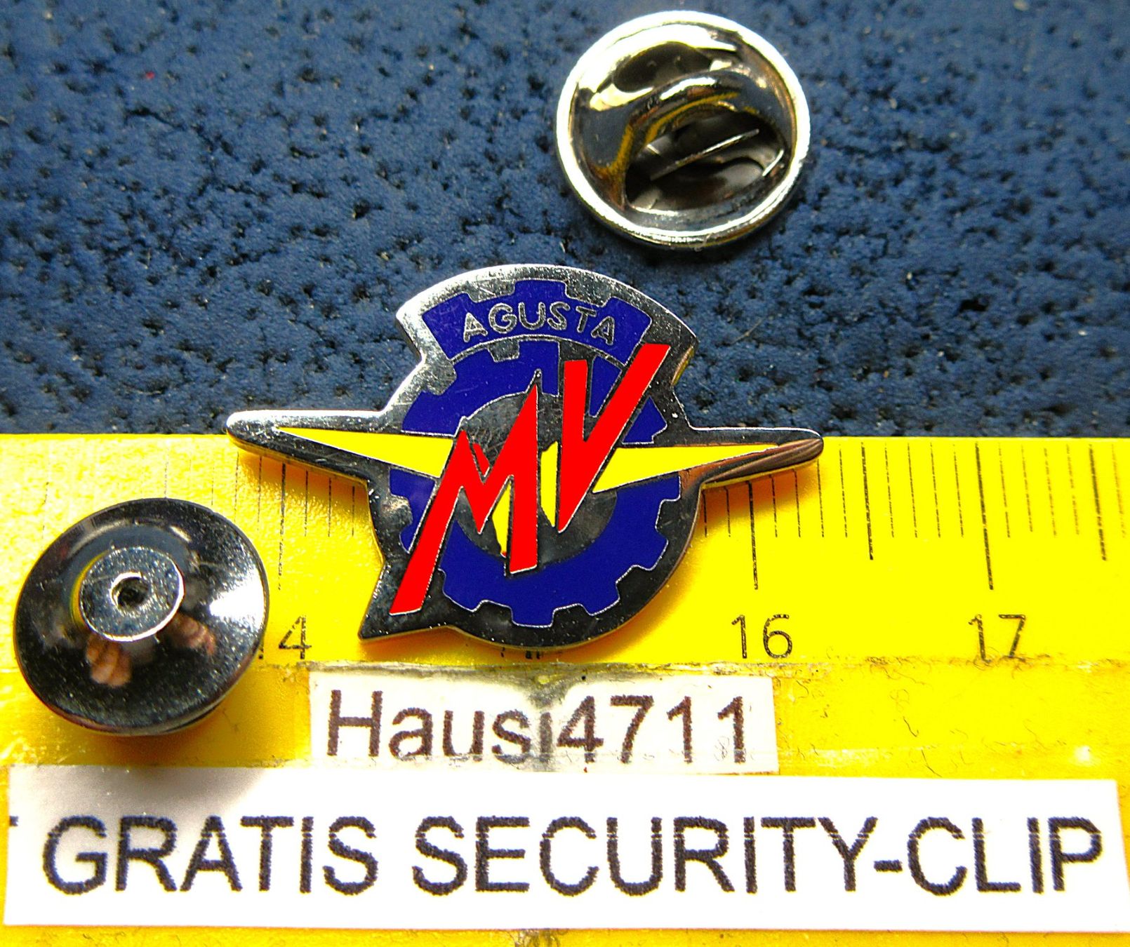 Plaketten & Abzeichen: MV AUGUSTA MOTO SCHMUCK PIN KLEIN MIT SECURITY-CLIP – Gebraucht aus Ettingen von Hausi4711