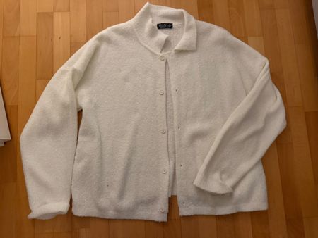 Strickjacke BoohooMAN weiss Grösse M guter Zustand