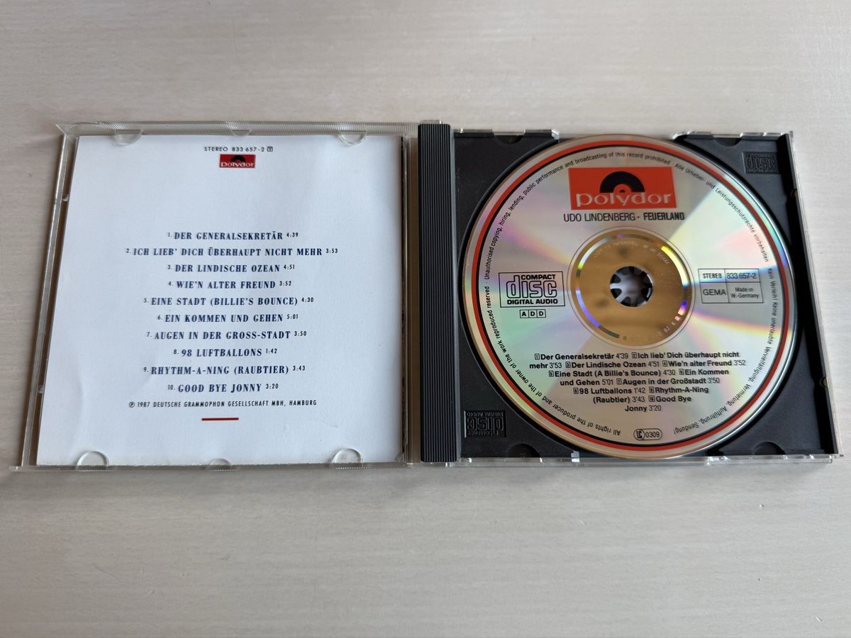 CD: Udo Lindenberg Feuerland CD Polydor 1987  – Usato da Oberried Brienz venduto da Chyara 2