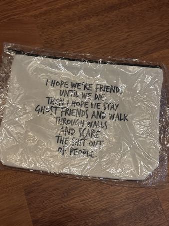 Funny Ghost Friends Quote Makeup Bag New