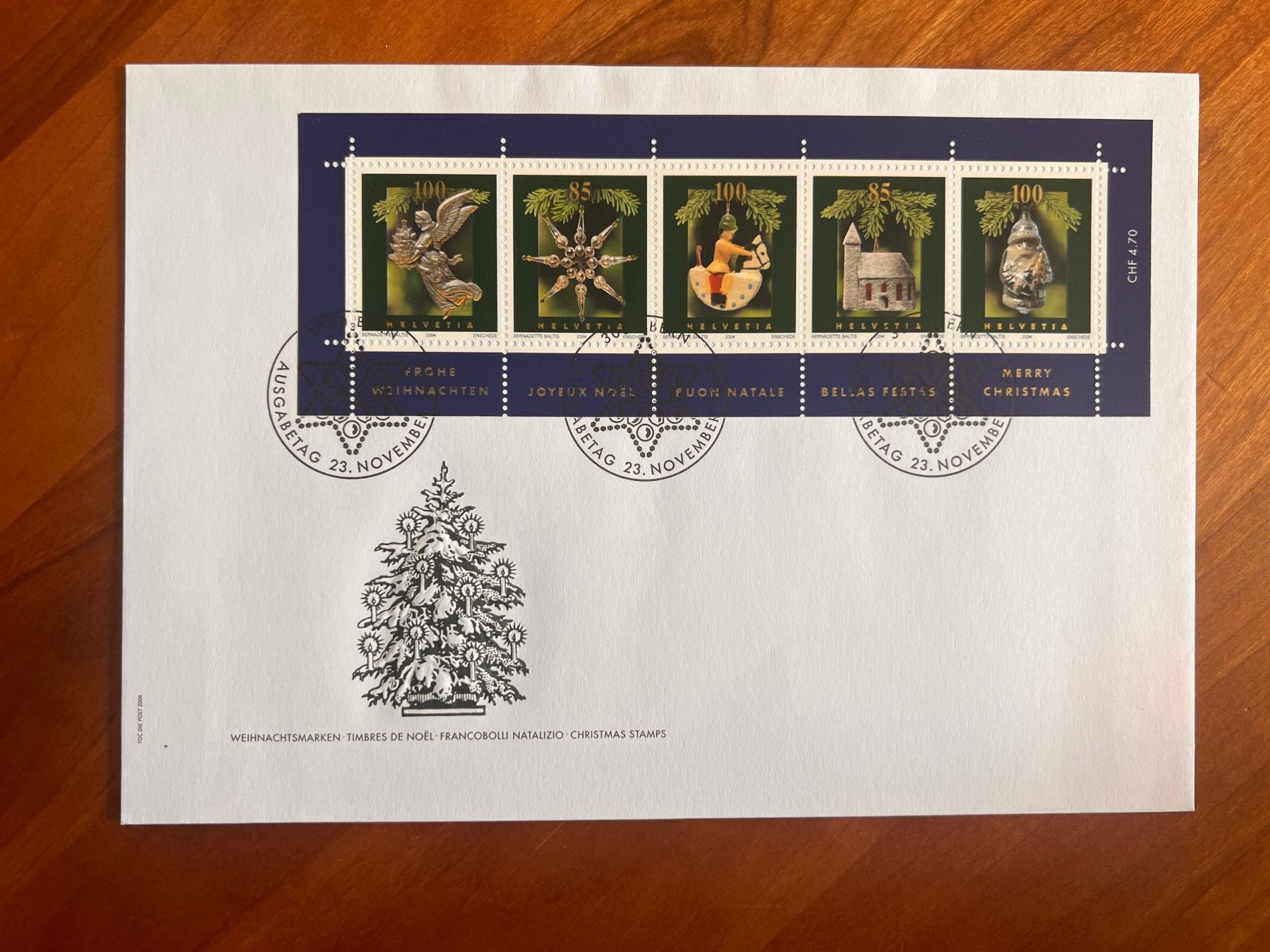 Tutti i francobolli: Erstagsbrief FDC 2004 Midi Brief  (R150) – Usato da Hinwil venduto da Sidi4