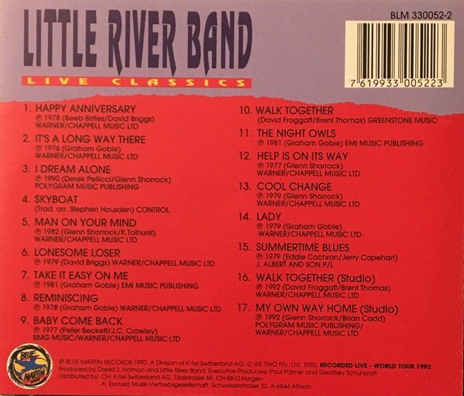 CD: Little River Band - Live Classics – Usato da Grüningen venduto da azulverde 1