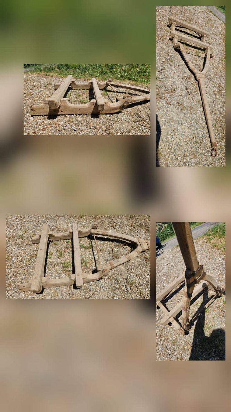 Slitta: Antiker Holzschlitten mit Eisenbeschlägen – Usato da Wasen im Emmental venduto da sel_6xg6