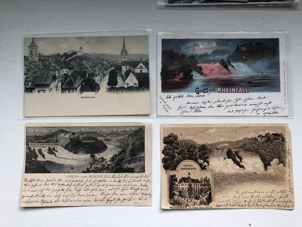 Cartoline postali: 8 uralte Ansichtskarten SCHAFFHAUSEN - meist LITHOS – Usato da Lufingen venduto da Rac0