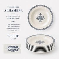 Assiettes Terre de fer Alhambra Salins