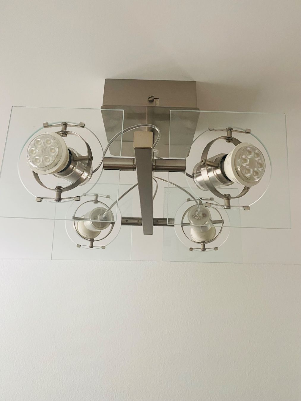 Lampadari & plafoniere: Deckenleuchte silber Edelstahl, modern 4x Leuchte – Usato da Schmerikon venduto da fra_y6pb