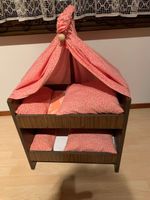 Puppenbett mit Himmel, Holz, Top Zustand!