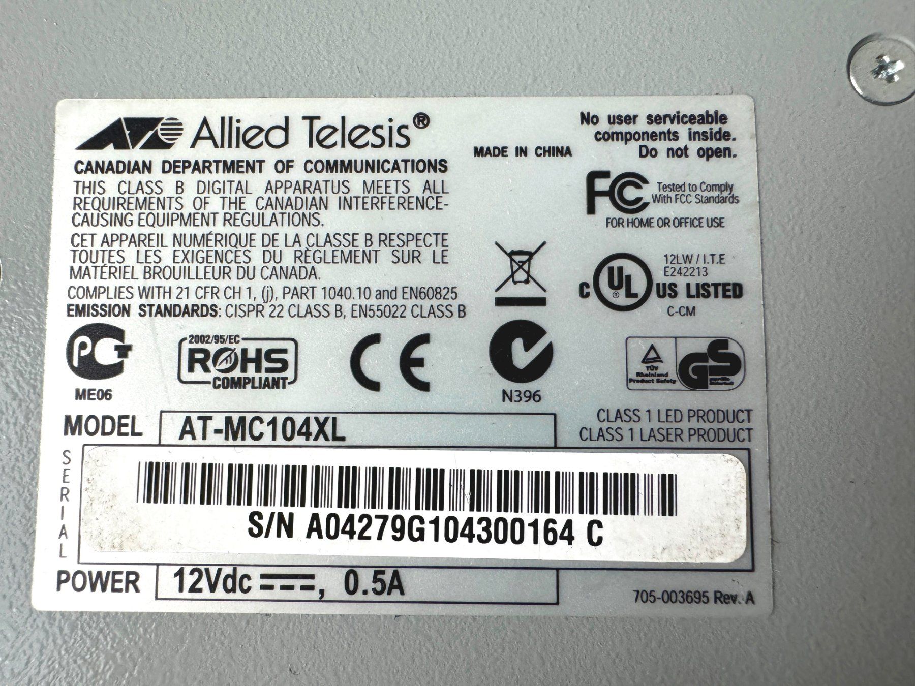 Convertitori: Allied Telesis AT-MC104XL single multi mode fiber fast ether – Nuovo (secondo la descrizione) da Zürich venduto da Malco0 7