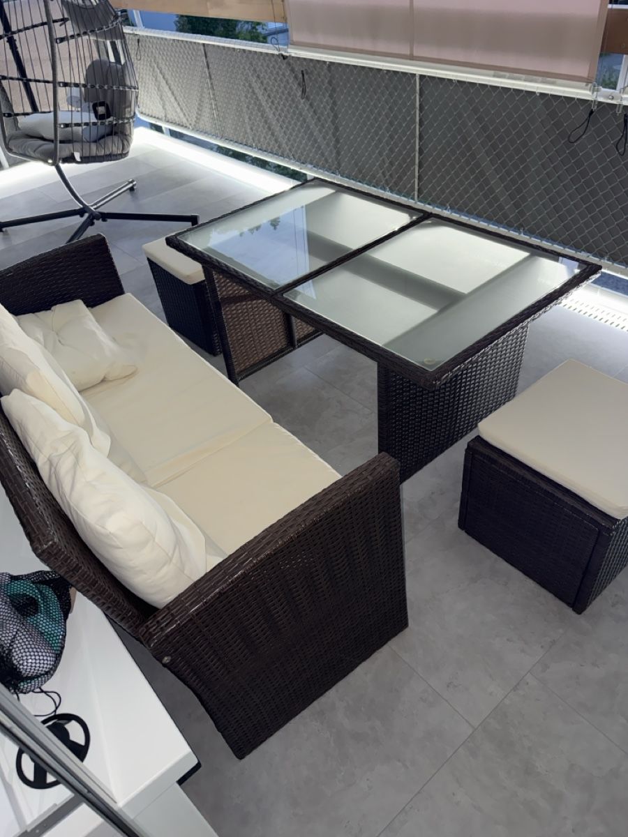 Set di tavolo e panche: Gartenmöbel Set aus Polyrattan  – Usato da Neuenhof venduto da cva_7c8y 6