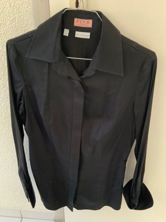 Hemd size 10, size 38, slim fit stretch,  black, pink brand