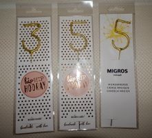 3 cierges magiques chiffres 3 et 5 - neufs