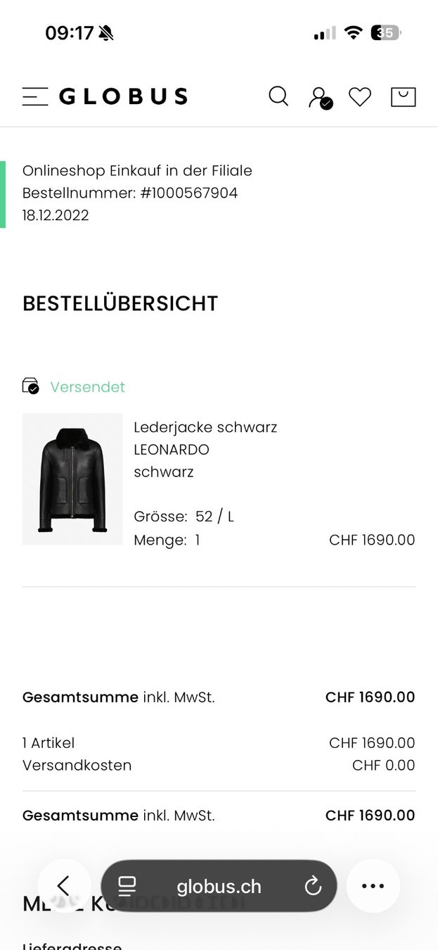 Giacche: LEONARDO Lederjacke schwarz neu – Nuovo e nell'imballaggio originale da Brugg AG venduto da Coni1989 3