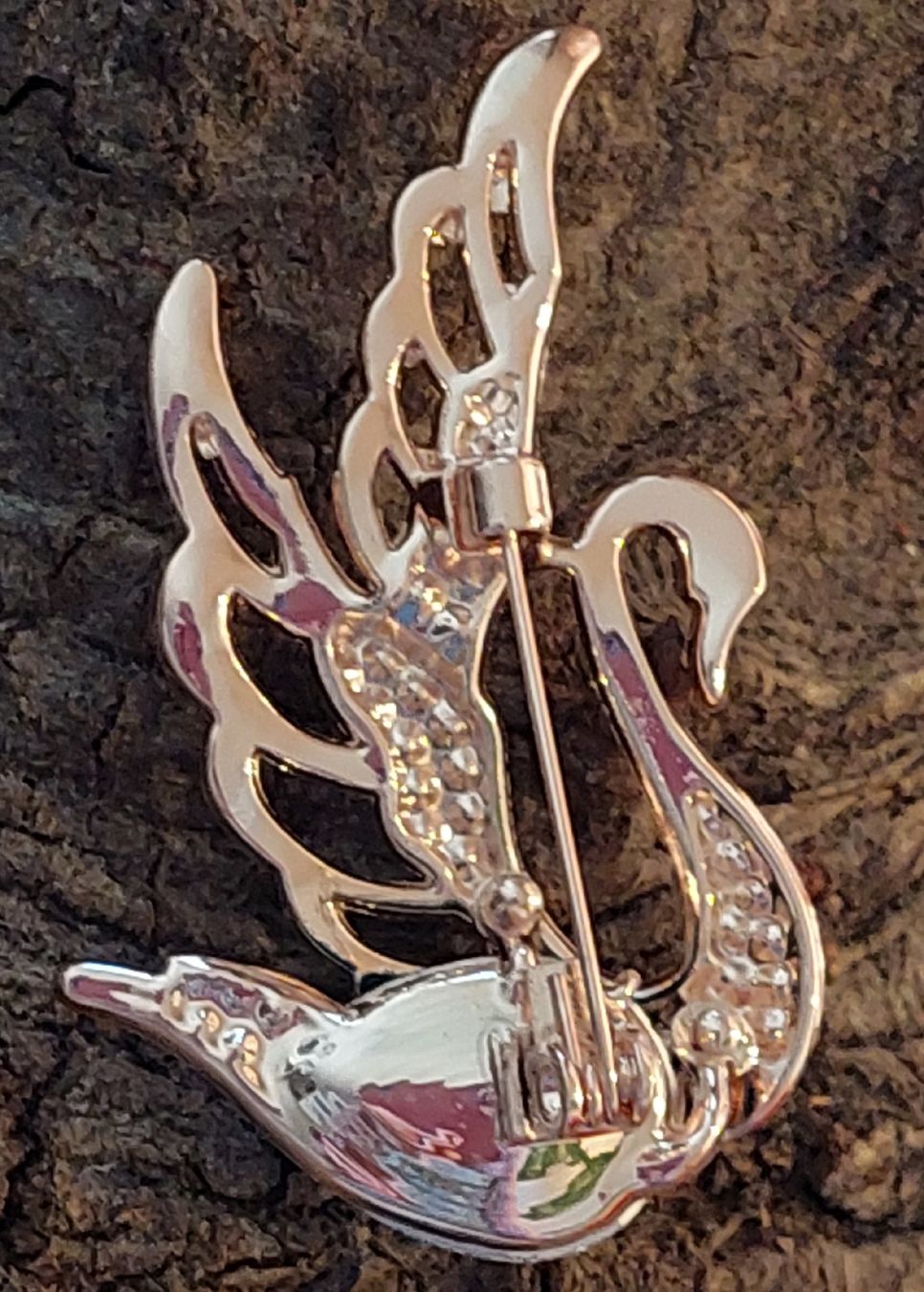 Broschen & Nadeln: Hübsche Brosche Schwan mit Strass und Stein blau – Neu (gemäss Beschreibung) aus Oberwil BL von Hunajakakku 7