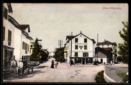 AK Ober-Wetzikon, Straßenpartie mit Restaurant Neuhof