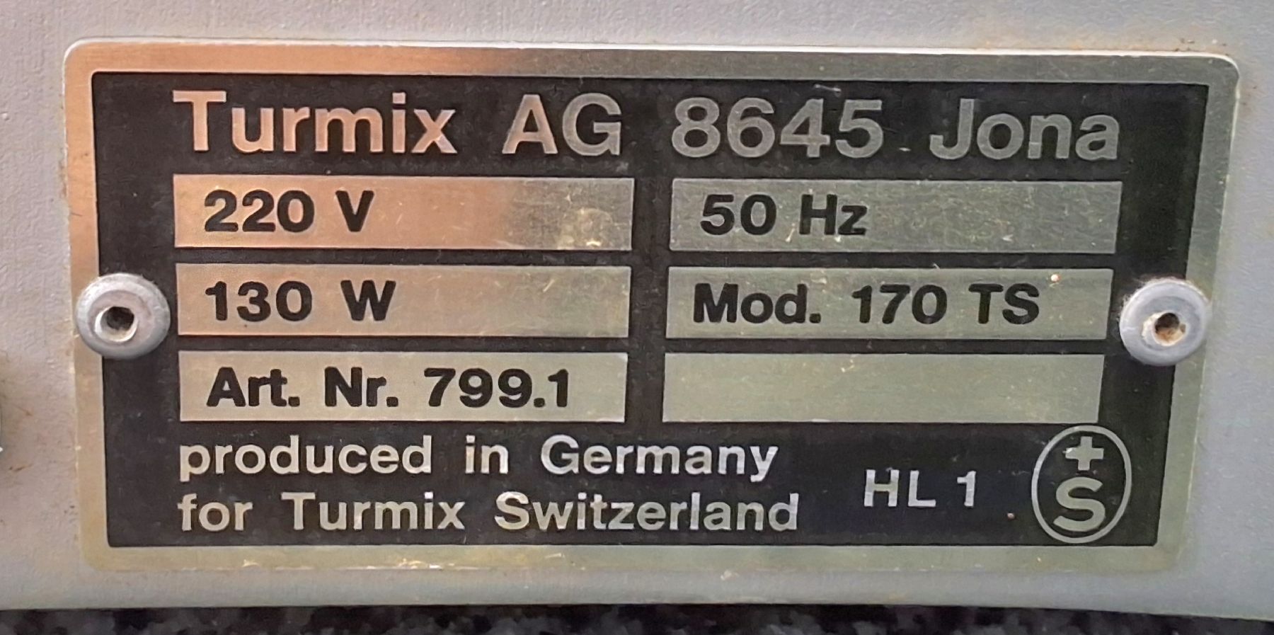 Turmix Küchengeräte: Aufschnittmaschine TURMIX – Gebraucht aus Oftringen von Waltereg 4