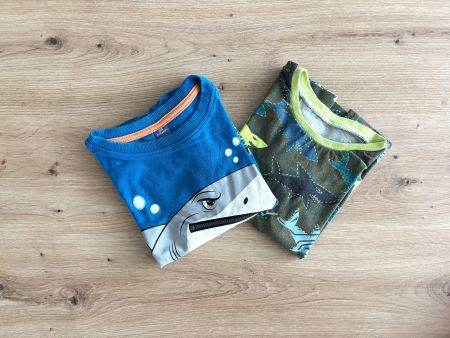 Shark T-Shirt Gr. 104 Baumwolle coole Brusttasche