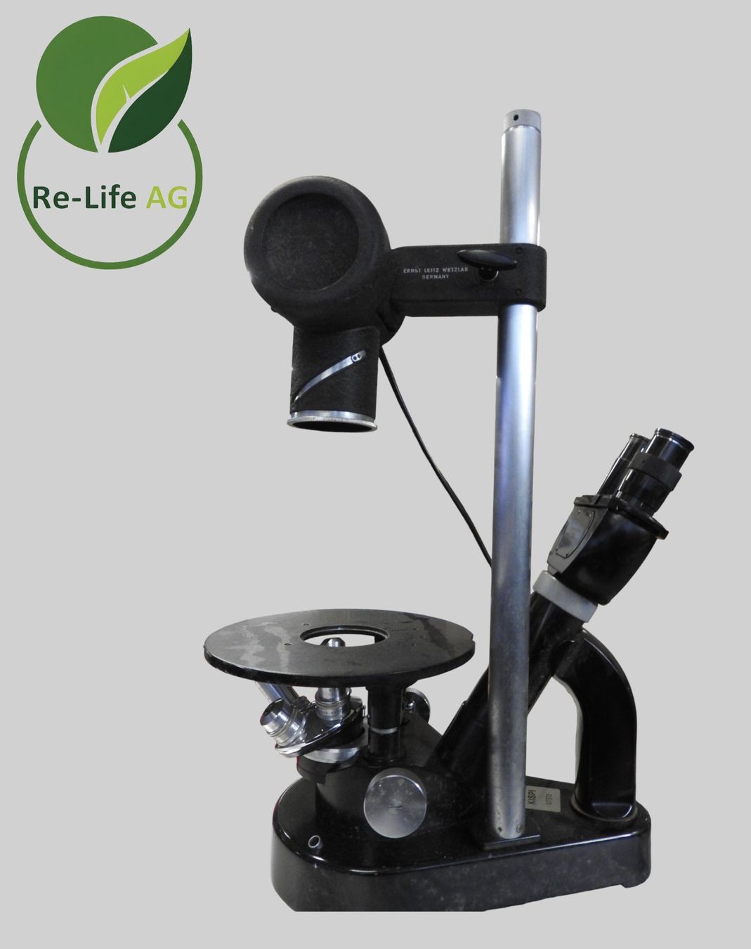 Leitz Mikroskopie: Leitz Wetzlar Vintage Inverted Optical Microscope – Gebraucht aus Reinach BL von Re-LifeAG_Labor 1
