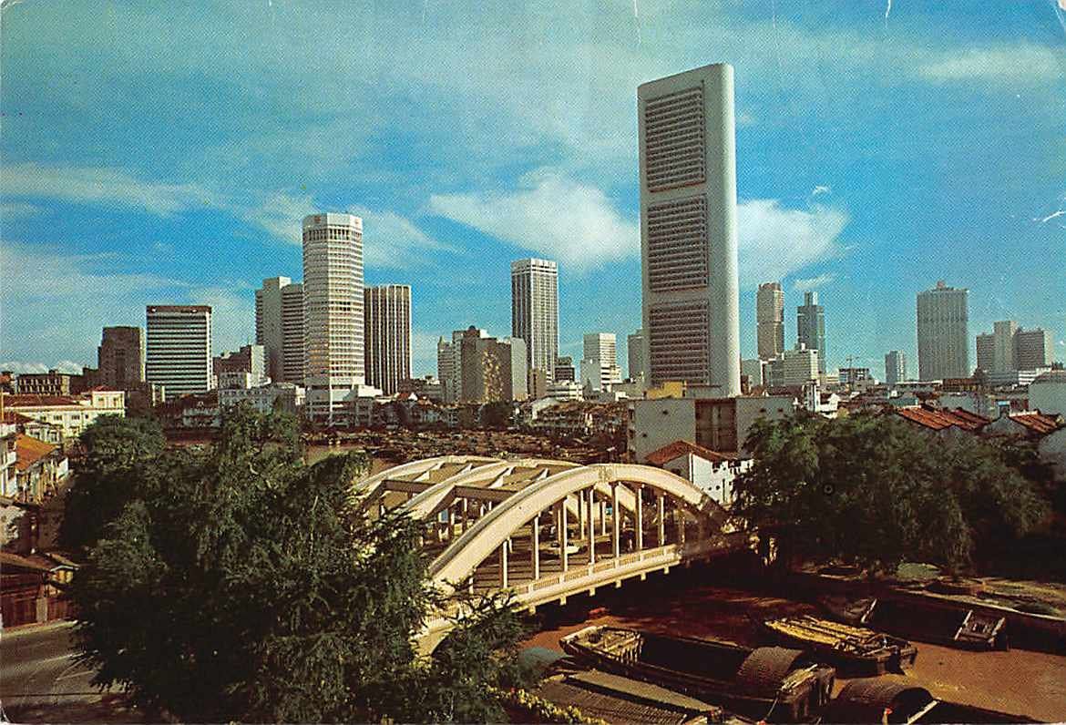 Cartoline postali: SINGAPUR - alte Postkarte EXOTISCHES MOTIV – Usato da Lufingen venduto da Rac0