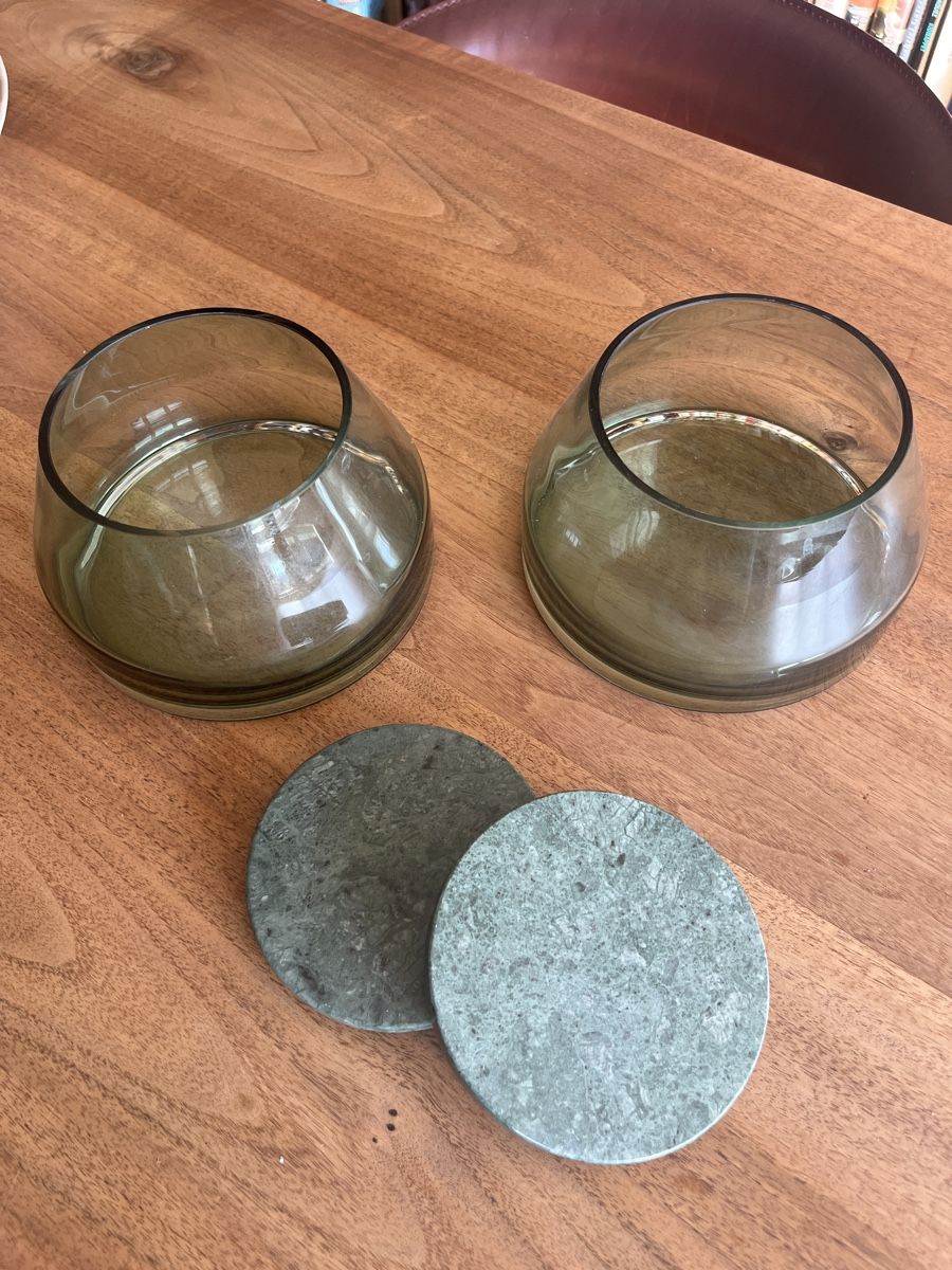 Recipients et similaires: Große Bolia Dose Vase Glas Marmor Deckel grün – D'occasion à Zürich par Budulinek123 3