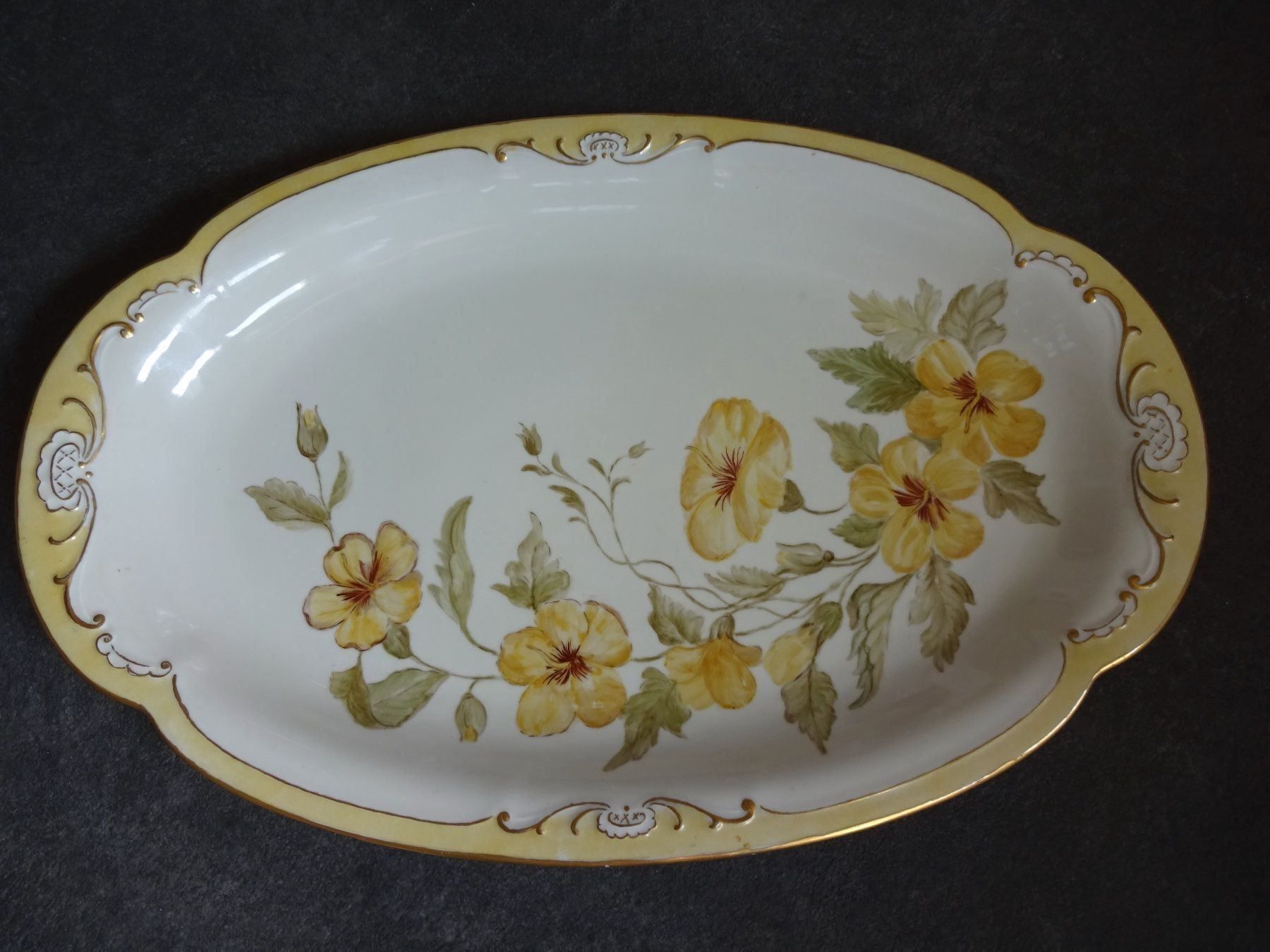 Piatti di portata: Spargel- Servierplatte handgemalt u.signiert, Unikat!!!! – Usato da Winterthur venduto da 1956ingi 3