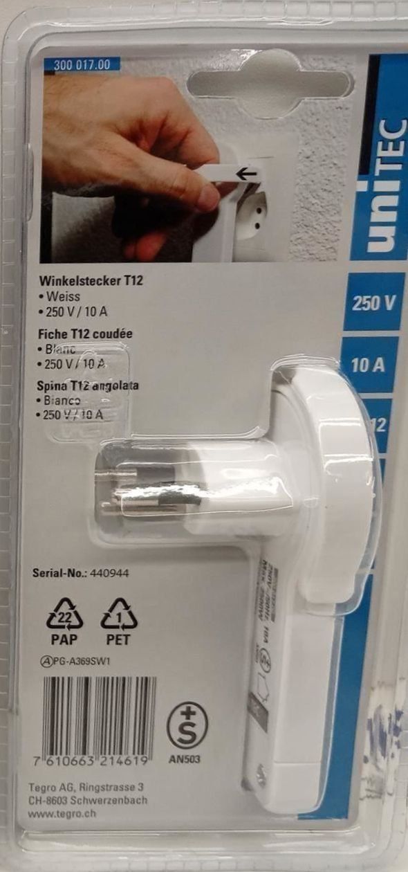 Spine: Winkelstecker | T12 | NEU! – Nuovo e nell'imballaggio originale da Schongau venduto da lanobe 3
