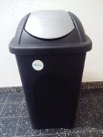 Stefanplast Mülleimer Abfallkübel Schwarz Grau, 60l