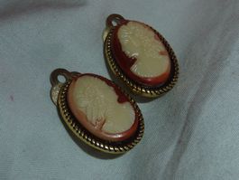 paire de boucles d'oreilles à clip CAMEE pour femme VINTAGE