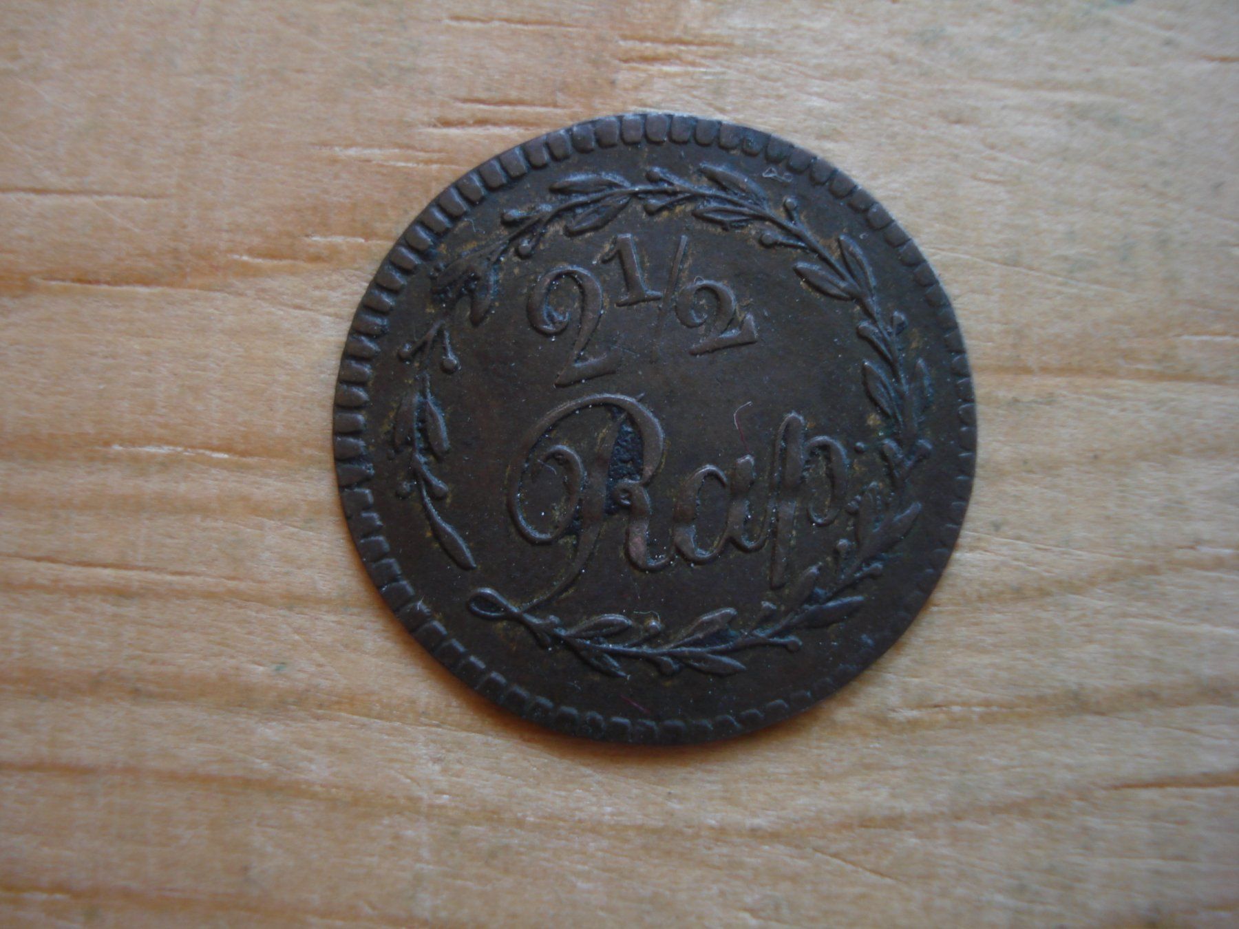 Tutti le monete: (P2) Vaud 2 1/2 Rappen 1816 – Usato da Erlach venduto da Net-Coins 1
