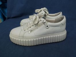KENNEL & SCHMENGER SNEAKER HOCH UK 5,5 GR 38,5 LEDER WEISS N