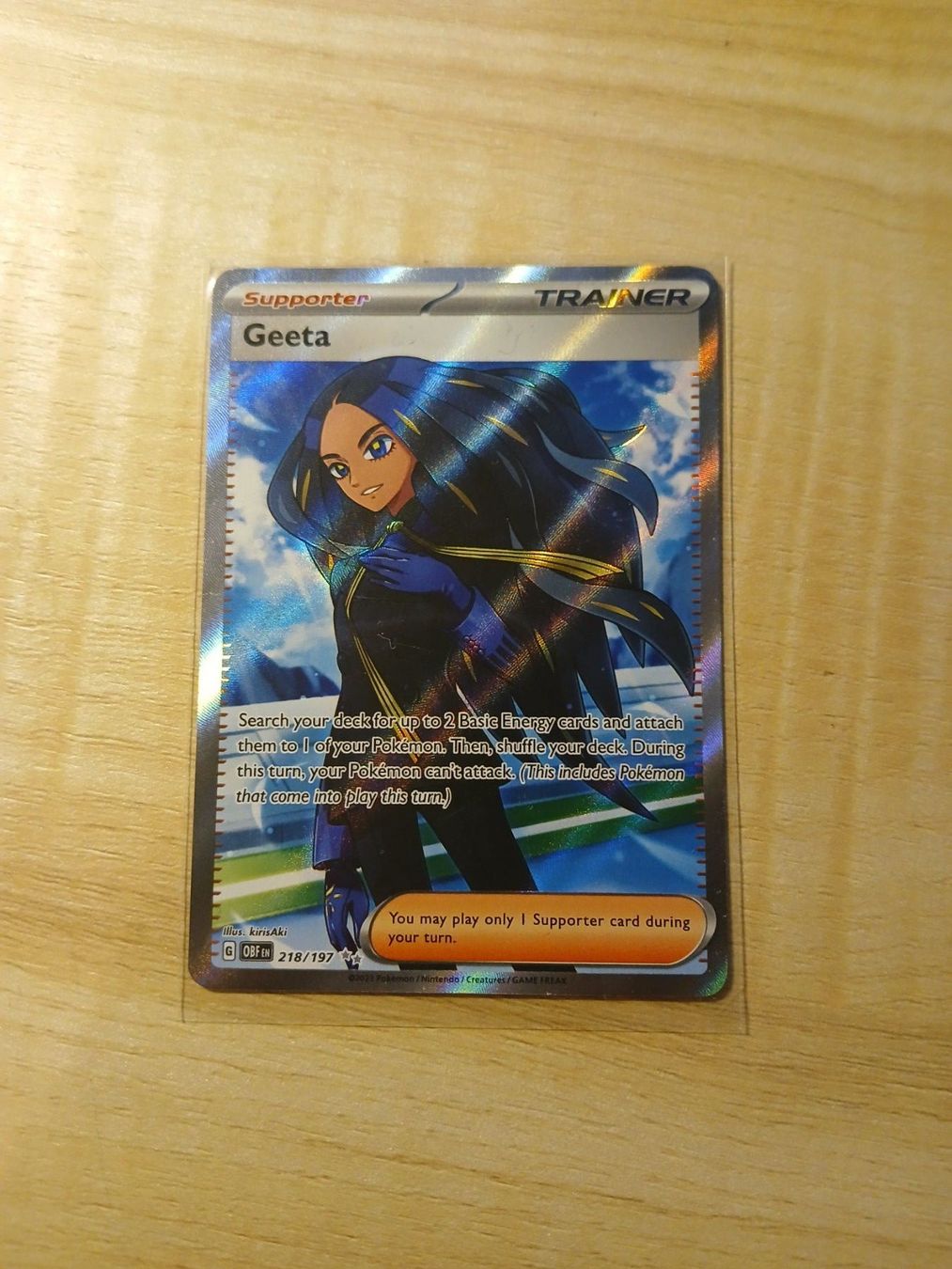 Pokémon Sammelbilder & Trading cards: Geeta 218 Pokemon Obsidian Flames EN – Gebraucht aus Bülach von PokeGoods.ch