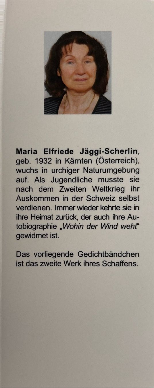 Libri: Maria Elfriede Jäggi-Scherlin, Gedichte – Nuovo (secondo la descrizione) da Sarnen venduto da Livres 2