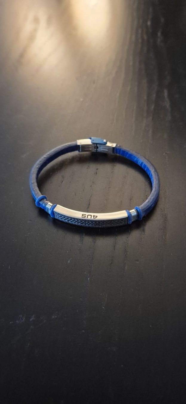 Armbänder & -reifen: Bracelet cuir bleu Paciotti – Gebraucht aus Genève von Naheu 1