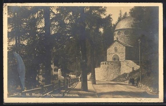 Cartes postales: St. Moritz, Ansicht am Segantini-Museum – D'occasion à Berlin par bartko-reher