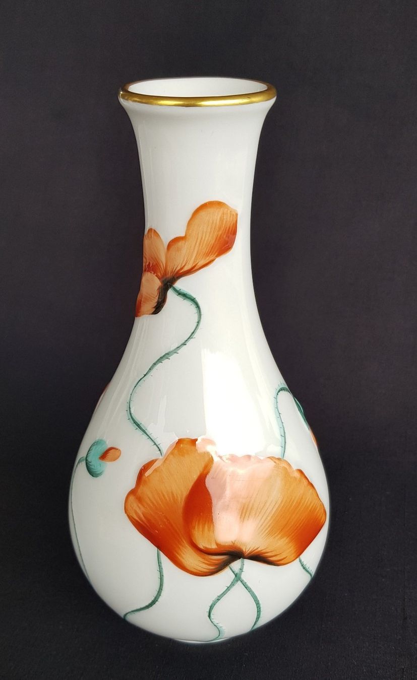 Herend Vasi & Recipienti: Herend - " Vase Mohnblüte " -  aus  Schweizer Sammlung – Usato da Horw venduto da Kunstreich7 4