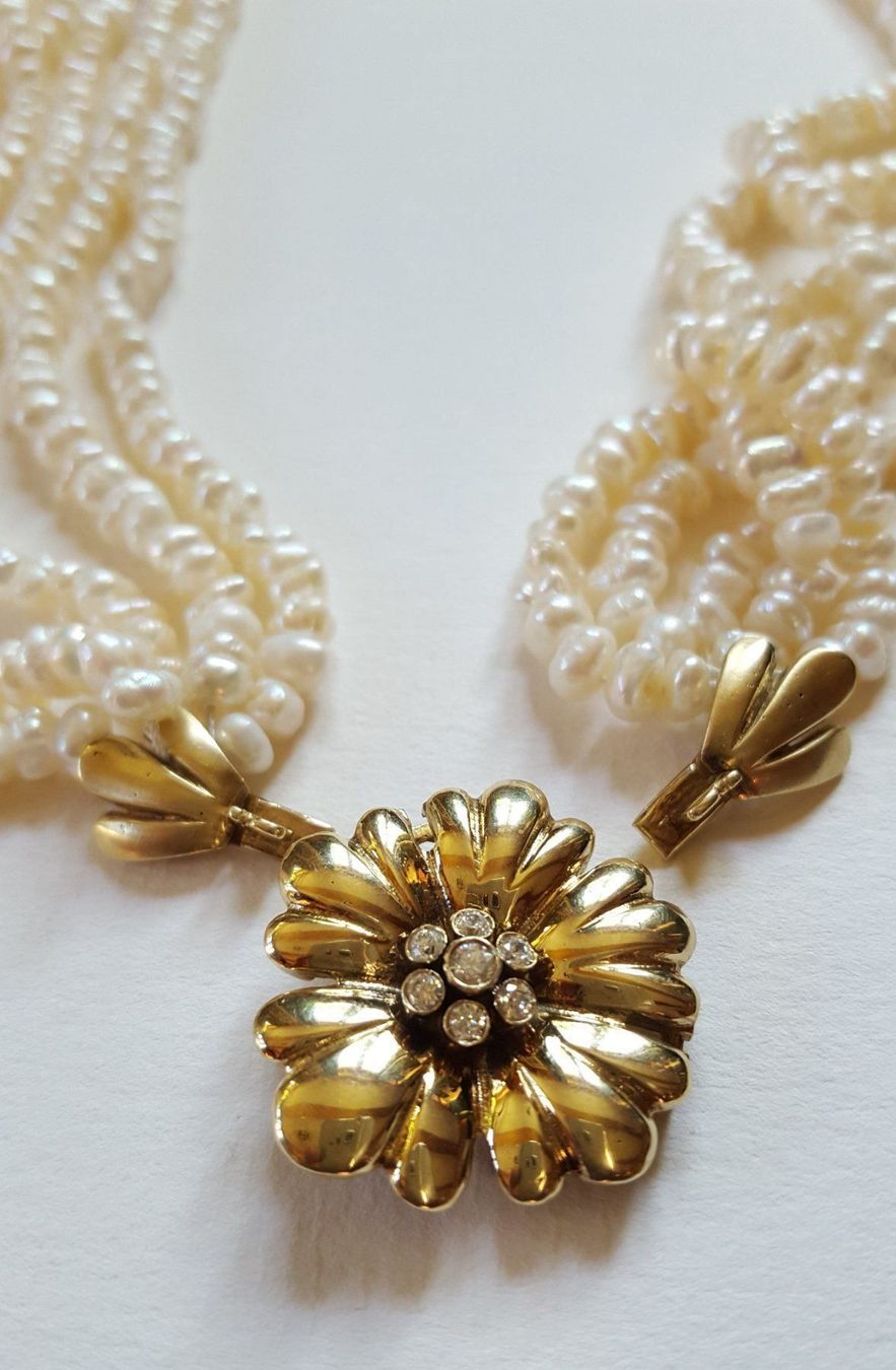 Ketten: Perlen Collier~585 Gold Verschluss/Broch – Gebraucht aus Wald ZH von Aniade 1