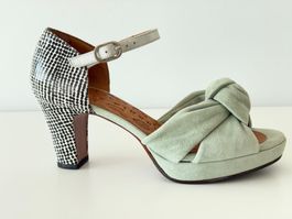 Chie Mihara Leder-Sandaletten Mint – Gr. 35.5 – Plateau